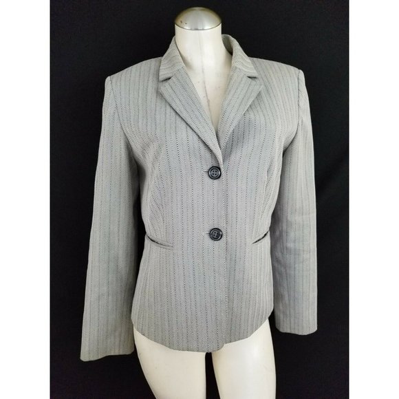 Travis Ayers Size 8 Gray Skirt Suit Blazer Set Out - Picture 2 of 7